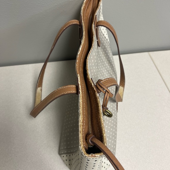 Fossil Emma Tote Bag Grey, Cream, Beige - Picture 5 of 8